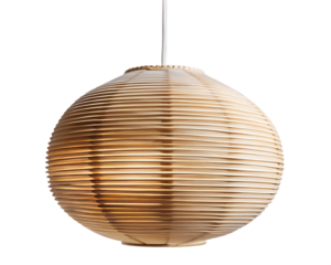  hanging paper lamp modern home decor isolated on white background PNG , AI GENERATED