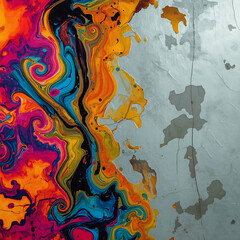 abstract grunge background with flowers