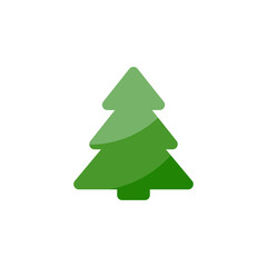 Obraz premium Flat Christmas Tree Icon, Editable Vector Evergreen Illustration