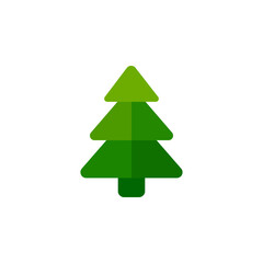Obraz premium Flat Christmas Tree Icon, Editable Vector Evergreen Illustration