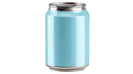 Blank aluminum beverage can mockup realistic metal soda drink container packaging template front view isolated on white background