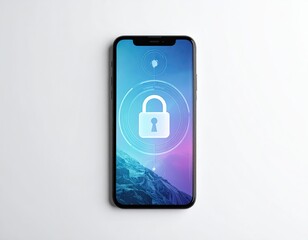 Smartphone with padlock on screen.
