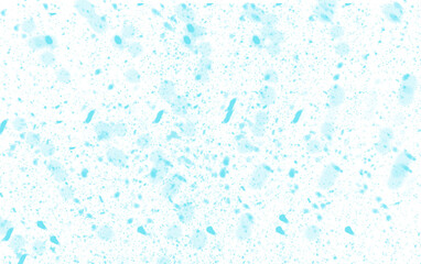 Light blue splatters and speckles on a clean white background creating a vibrant abstract pattern on transparent background. on transparent background