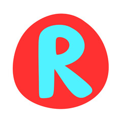 Alphabet. English. English language. Cute. Doodle. Paint. Drawing. Kid. colorful alphabet. cute alphabet. rainbow alphabet. cute letters. alphabet emoji. alphabet letter r. R.