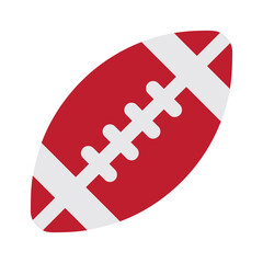 Rugby ball sport design vector flat icon