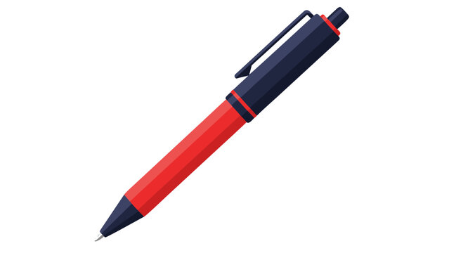 Vector illustration of a red and black pen on a white background