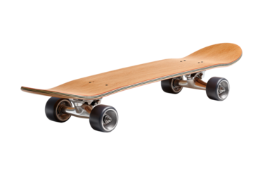 Classic skateboard isolated on transparent background