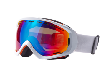 UV protection ski goggle isolated on transparent background
