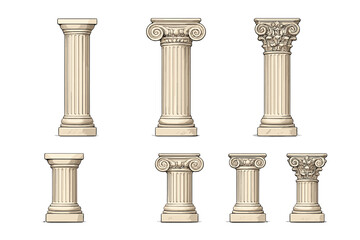 Obraz premium Classical Greek Column Set