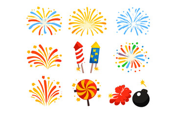 Festive Firework Display and Celebration Elements © Mark