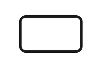 Naklejka premium Simple Rounded Rectangle with Shadow