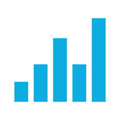 Blue Bar Graph Illustration