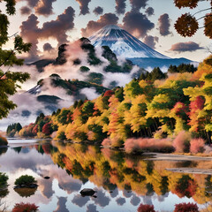 Autumn Beauty with Mount Fuji