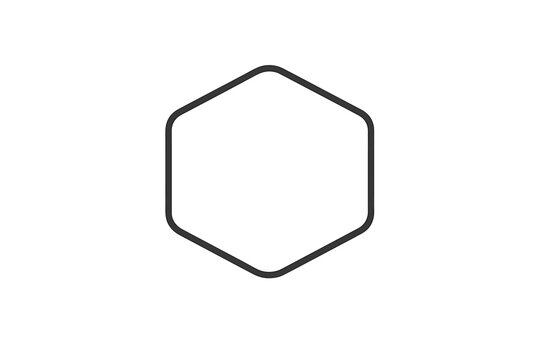 Hexagon shape with soft gradient background