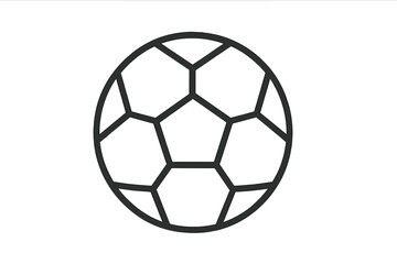 Fototapeta premium Abstract Soccer Ball Icon on Gradient Background