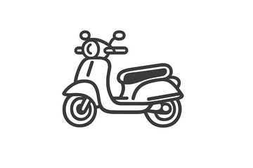 Obraz premium Scooter icon with shadow effect