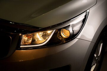 headlight of a car