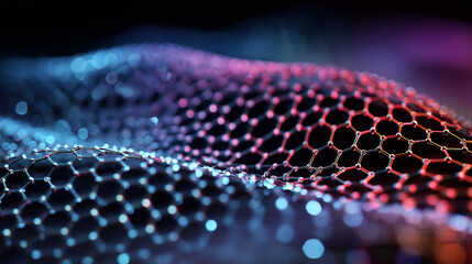 Digital futuristic hexagon structure