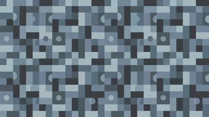 Modern geometric pattern with blue and gray shapes