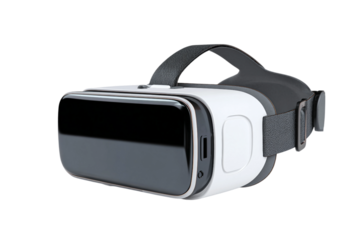 Wireless VR headset for next generation gaming isolated on transparent background