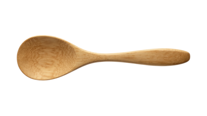 Wooden spoon isolated on transparent background
