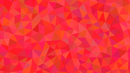 Abstract geometric background featuring a vibrant array of red and orange triangles
