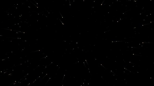 Golden trailing rays shuttle and converge, particle shockwave effect. Magical explosion shockwave effect, spreading wave on a transparent background. Glowing shockwave particles. Overlay template.