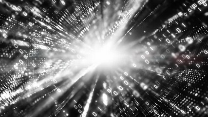 Technology digital cyberspace, traveling in digital space, HUD infographic technology data analysis and data network, featured on background representing connectivity and high speed data transfer. 3D. - Powered by Adobe