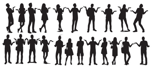 silhouettes of wondering person illustration