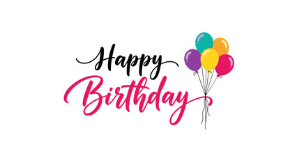 Creative Birthday Greeting Graphic Design Collection - Minimalist Vector Typography and Celebration Icons