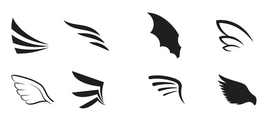 Obraz premium set of isolated icons on a theme wing