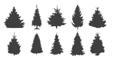 Obraz premium sapin silhouettes vector