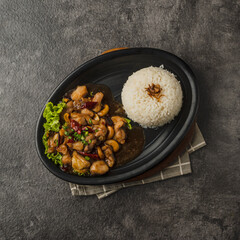 Delicious Asian Stir Fry with Rice.