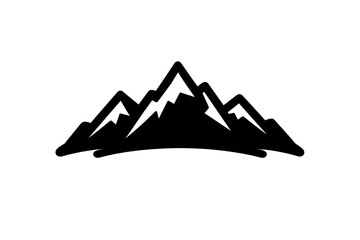 Abstract silhouette of mountain peaks on a gradient background