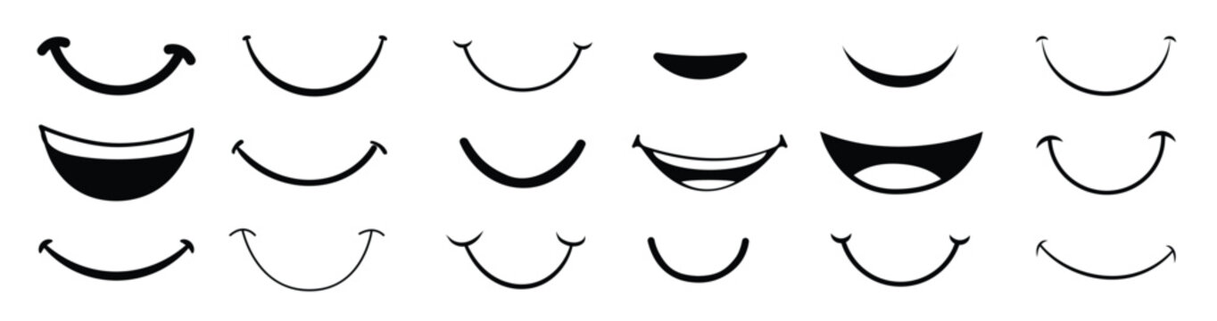 smile icon vector set happy illustration sign collection 