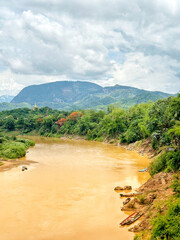 Scenic view of the Mekong River in Luang Prabang, Laos