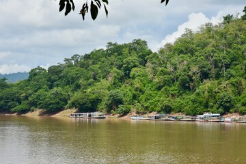 Scenic view of the Mekong River in Luang Prabang, Laos