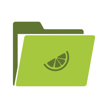 Vector Illustration of Lime Folder