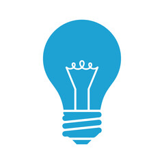 Fototapeta premium Blue Light Bulb Icon
