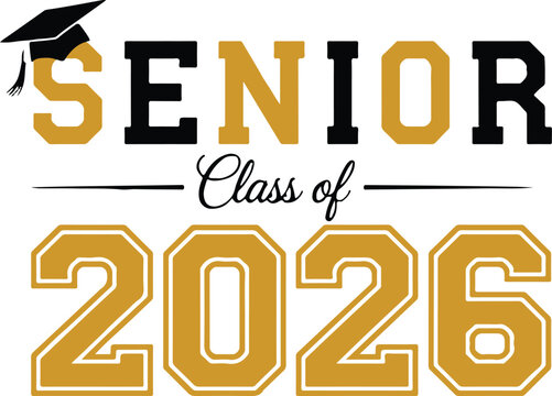 senior class of 2026 varsity cap and year graduation design