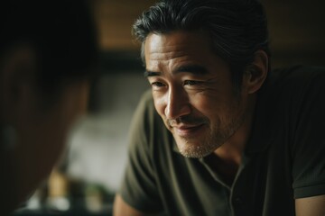 Obraz premium Close-up Portrait of Mature Asian Couple Smiling
