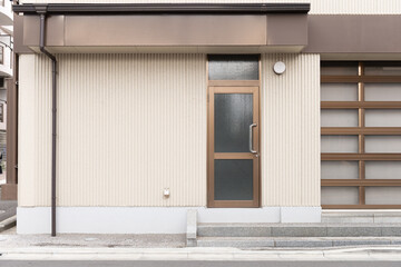 street wall background ,Industrial background, empty grunge urban street with warehouse brick wall