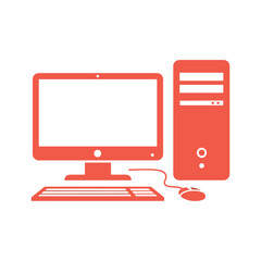 Desktop Computer Icon Vector Illustration