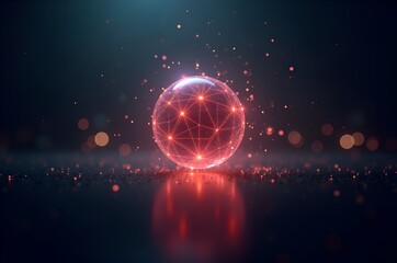 Glowing Sphere of Interconnected Lines