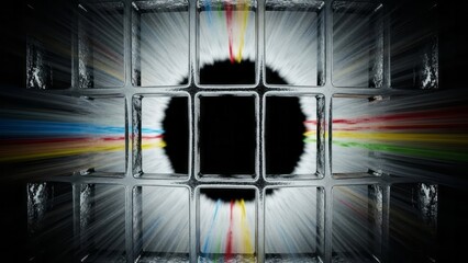 Abstract Colorful Glass Block Design Glass Blocks Modern Texture. Concept featuring abstract, colorful, glass blocks, modern, texture.