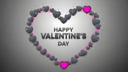 Obraz premium Valentine s day heart design with pink accents