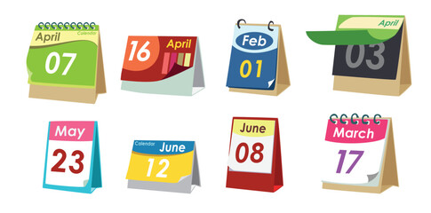 simple desktop calendar vector
