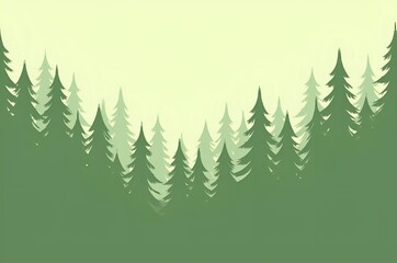 Obraz premium Forest Silhouette Against a Pale Sky