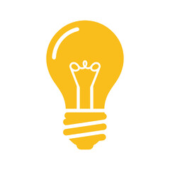 Yellow Light Bulb Vector Illustration