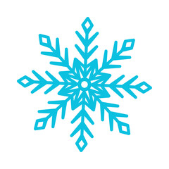 Simple snowflake icon set for Christmas and Happy New Year decor, winter holiday decoration.